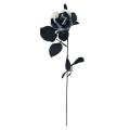Black Rose Ornament Elegant Cloth Simulated Rose Artificial Flower for Halloween Home Decor Party Decoration Event Decor. 