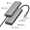 SSK SC202 8 in 1 USB C HUB Type C Multiport Adapter with 4K HDMI USB 3.0 Ports USB 2.0 Port SD/TF Card Reader PD3.0 Dock suitable for MacBook HUB. 
