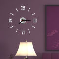 DIY Wall Clock Modern Creative 3D Mirror Wall Clock Large Mute Wall Stickers for Living Room Bedroom Home Decorations. 