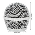Microphone Grill Stainless Steel Microphone Grille Ball Head for PG58 for Replacement. 