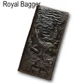 【BestGO】Royal Bagger Long Wallet Purse For Men  Cow Leather Fashion Clutch Bags Retro Multifunction Handbag Business. 