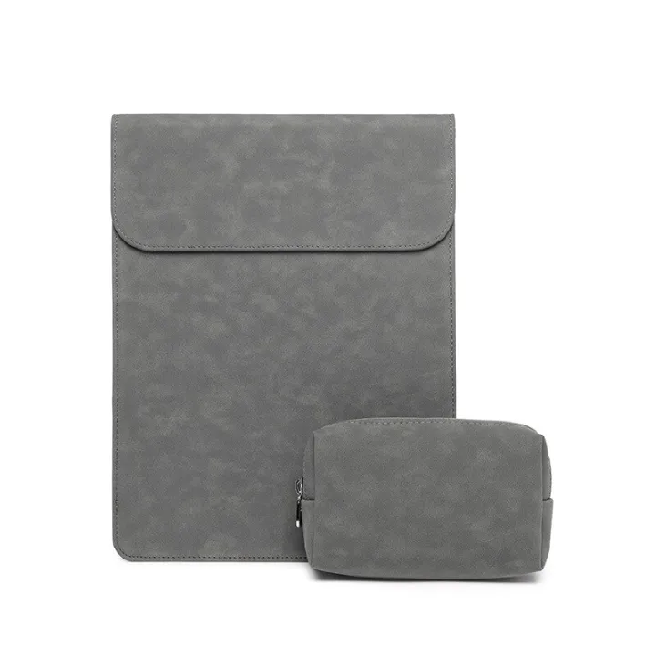 for%20Asus%20Zenbook%2014inch%20Laptop%20Bag%20Case%20Matte%20Suede%20Glossy%20PU%20Leather%20Magnet%20Flip%20Sleeve%20Charger%20Bag%20Protective%20Cover%20-%20Image%207