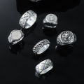 【Grand Sale】Punk Cross Titanium Steel Ring Trendy Retro Sword Rotating Roman Personality Ring. 