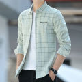 2023New Not Padded Shirt Men's Business Non-Ironing All-Matching Slim Fit Work Printed Shirt Casual Shirt. 
