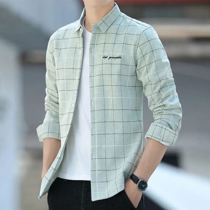 2023New%20Not%20Padded%20Shirt%20Men's%20Business%20Non-Ironing%20All-Matching%20Slim%20Fit%20Work%20Printed%20Shirt%20Casual%20Shirt%20-%20Image%202
