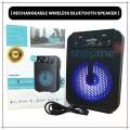 Bluetooth Rechargeable Speaker with FM Radio, AUX, TF Memory Card Reader and USB Pen Drive. 