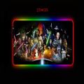 For Desk Zsuxtc Led Keyboard Mice Xxl Computer War Mouse Star Pad Rubber Mousepad Light Moive Large Backlit Mat Rgb Non-Slip(Rgb 250X350X3Mm). 