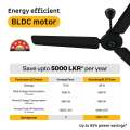 Atomberg Efficio Prime 1400mm Timeless BLDC Ceiling Fan with Remote | 5 star | High Air Delivery | LED Speed Indicator | Low Noise | Timeless Design with Power Saving | 3 Years Warranty. 