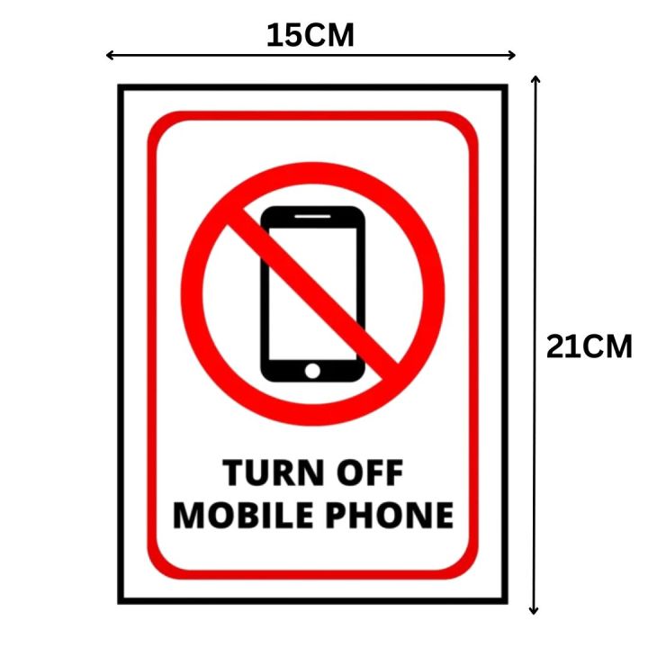 Turn Off Mobile Phone Sign Board - FOAM BOARD MATERIAL