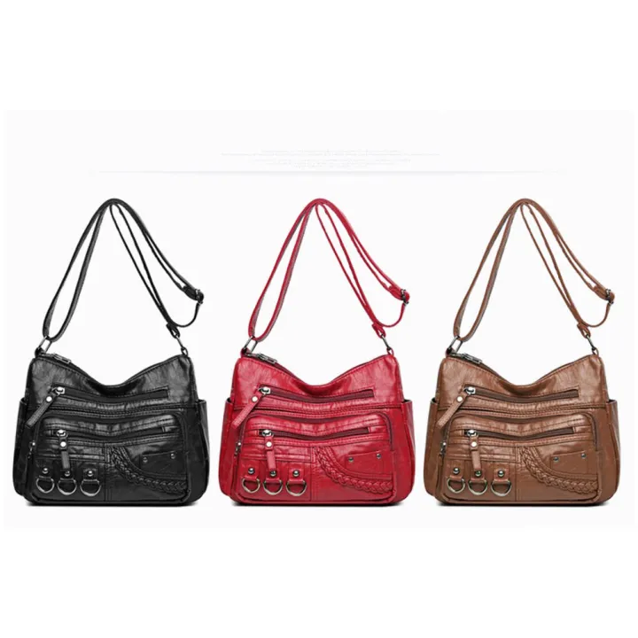 6%20Colors%20Washed%20Soft%20Leather%20Ladies%20Crossbody%20Bag%20%20And%20Flat%20Texture%20Pu%20Leather%20Spring%20Crossbody%20Bags%20Mom'S%20Shoulder%20Bag%20for%20Ipad%20Sunglasses%20Rechargeable%20%20%20Wallet%20Cosmetics%20-%20Image%204