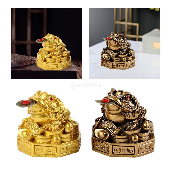 Feng Shui Money Frog Statue Traditional Three Legged Toad Money Frog ...