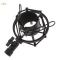 Stainless Steel Microphone Anti-Vibration Shock Mount Black-4.5cm. 