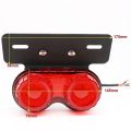 Motorcycle 12V LED Stop Tail Light Brake Tail Light Retro Double Round Tail Light. 