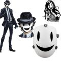 【hot】 Japanese Anime Cosplay High-Rise Invasion Cosplay Mask Neon Luminous LED Party Mask Samurai Costume Props. 
