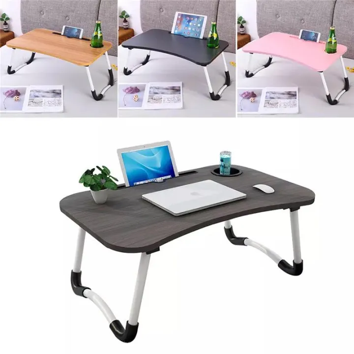 Bed top working Table (Black & Wood)
