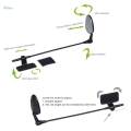 Bike Bicycle Flat Mirror Cycling Riding Helmet Mount Rearview Rear View Eyeglass. 