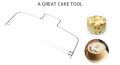 1pc Adjustable Stainless steel Double Wire line Cake Slicer Leveler Pizza Dough Cutter Trimmer Tools Steel wire Metal Cake Cut Tools. 