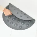 Round Silicone Non-slip Bathroom Mat, Safety Shower Mat, Massage Mat, Floor Drain Suction Cup, Bathroom Mat Soft And Absorbent. 