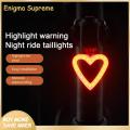 Enigma- Bicycle Taillight Love Heart Rechargeable Bicycle Tail Light Super Bright Waterproof Rear Lamp for Night Riding Mountain Road Bikes Buyers' Favorite High-brightness Warning Taillight. 