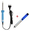 40W Electric Soldering Iron with Solder Wire Flux Reel (40g)/ Solder Sucker Desoldering Pump Tool COMBO Pack. 