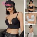 Muses Mall Women Bra Women Deep U Neck Bra Shaper Beauty Back Backless Push Up Spaghetti Straps Padded Brassiere U-shaped Front Bra. 