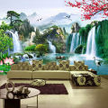 Custom Mural Wallpaper Chinese Style 3D Waterfalls Nature Landscape Wall Painting Living Room TV Sofa Study Classic Home Decor. 