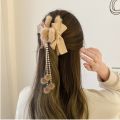 Korean Style Temperament Plush Tassel Hair Clips For Girls Women Pearl Elegant Fashion Hair Accessories. 