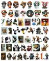 20/40pcs Kung Fu Panda Stickers Cartoon Animated Martial Arts Stickers for Laptop Scrapbook Journal Kids Girls Boys Stickers. 