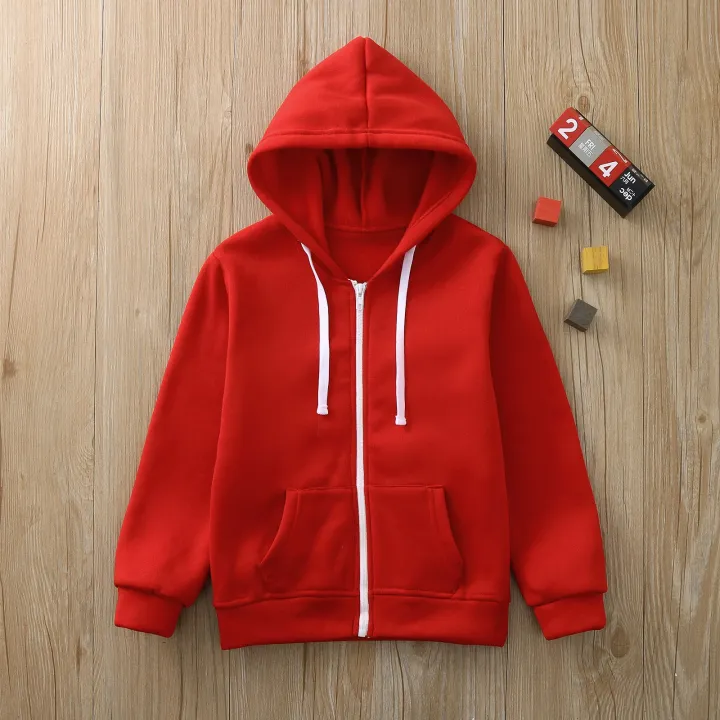 New Spring Autumn Zip Solid Jackets for Boys Children's Hooded Coat Kids Clothes Cardigan Girls Stripe Long Sleeve Hoodie Tops