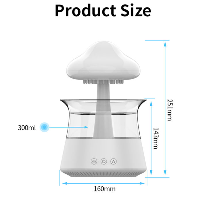 300ml%20Mushroom%20Rain%20Air%20Humidifier%20Colorful%20Night%20Light%20Unique%20Fashionable%20Humidifier%20Diffuser%20Moisturize%20Skin%20Relieve%20Fatigues%20-%20Image%206
