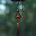 Kangning Fulu Pendant New Rearview Mirror Pendant Raw Ore Pendant Car High-End High-Content Men's and Women's Gourd Car Cinnabar. 