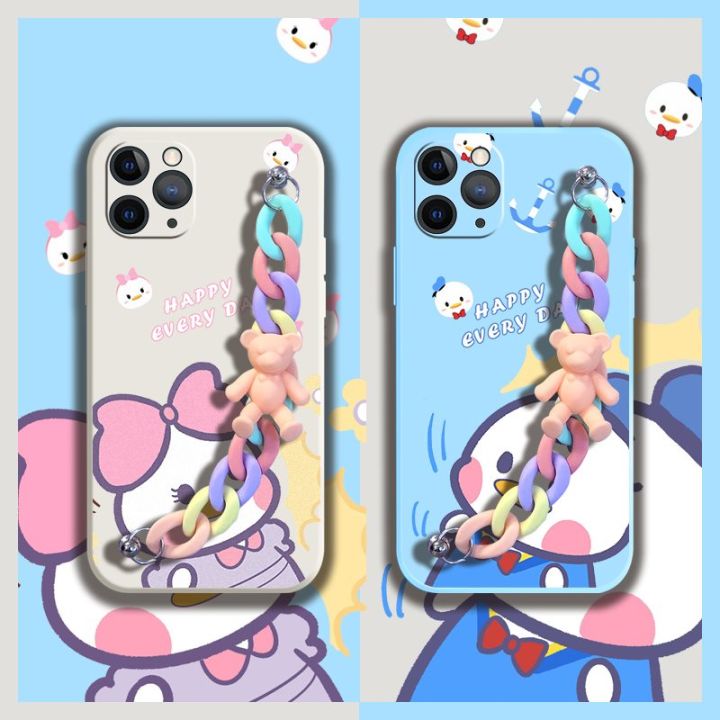 Camera all inclusive Bear bracelet Phone Case For iphone 11 Pro Max Lens bump protection Lens package Simplicity Cartoon