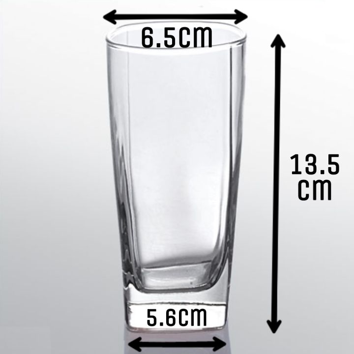 6%20Pieces%20Transparent%20Solid%20Drinking%20Glass%20Set-Red%20Cherry%20Water%20Glass%20285%20Ml%20Glass%20Cup%20Glass%20Mug%20Microwaveable%20and%20Dishwasher%20Safe%20Pack%20Square-shaped%20-%20Image%203