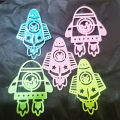Radium Stars Stickers Night Glow Stars Christmas Gift Stars Rocket Toy with Double Tape. 