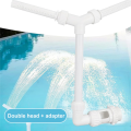 1 Piece Swimming Pool Waterfall Fountain Spray Double Fountain Heads PVC Water Sprinklers Pools Spa Garden Decorations. 