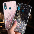 For Vivo Y11 Back Cover Luxury Shiny Glitter Gold Foil Space Starry Cases Clear Soft Silicone Bumper Full Protection Mobile Phone Case for Girls Boy. 
