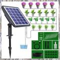 Solar Drip Irrigation System,Solar Automatic Drip Irrigation Kit for Potted Plants,Support 15Pots, Automatic Watering. 