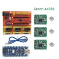 CNC Shield V4 Expansion Board +NANO 3.0 with usb for Arduino+3pcs Stepper Motor Driver A4988/DRV8825/AT2100 Kit for 3D Printer. 