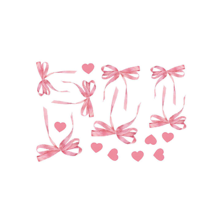 Cute%20Bow%20Fridge%20Stickers%20Boho%20Pink%20Wall%20Decorative%20Stickers%20Love%20Heart%20Bow%20Pvc%20for%20Dorm%20Room%20Bedroom%20Kids%20Girls%20Room%20-%20Image%205
