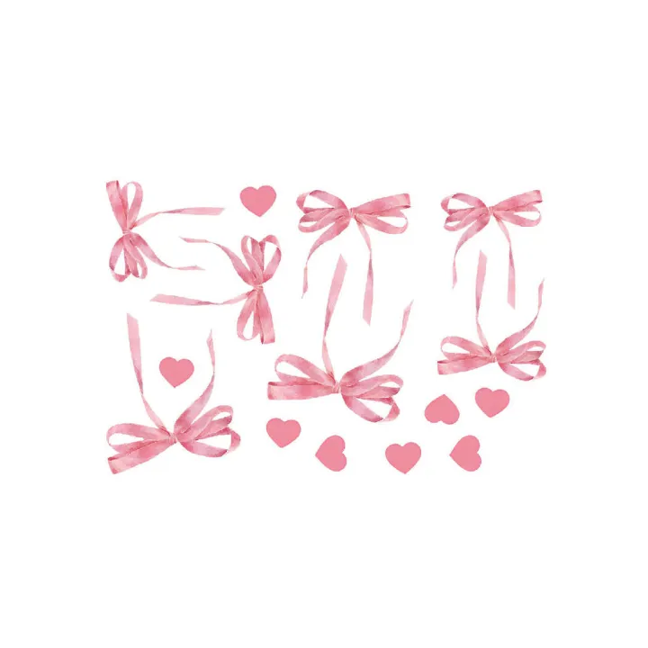 Cute%20Bow%20Fridge%20Stickers%20Boho%20Pink%20Wall%20Decorative%20Stickers%20Love%20Heart%20Bow%20Pvc%20for%20Dorm%20Room%20Bedroom%20Kids%20Girls%20Room%20-%20Image%205