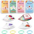 Learning Flashcards ABC Numbers Fruit Animal Body Educational Toys Classroom Aids Montessori Learning English Word Card for Kids. 