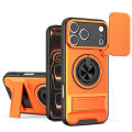 For OnePlus 15R Ace 6 Turbo 6V Case, Slide Camera Cover Lens Protector with 360 Rotating Ring Kickstand Shockproof Phone Case for Women Men.