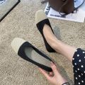 Women's Flat Shoes Internet Hot Shoes Peas Shoes2023Spring and Summer Breathable Soft Bottom Ballet Grandma Shoes All-Matching Lazybones' Shoes. 