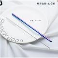 Reusable 304 Stainless Steel Straws Straight Bent Metal Drinking Straw with Cleaning Brush Set Party Bar Accessories. 