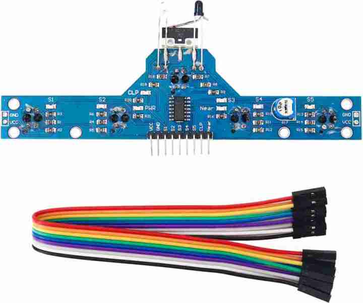 TCRT5000%205%20Channel%205%20Way%20Infrared%20IR%20Obstacles%20Reflective%20Tracing%20Line%20Tracking%20Bump%20Sensor%20Module%20for%20Smart%20Robotic%20Car%20-%20Image%202