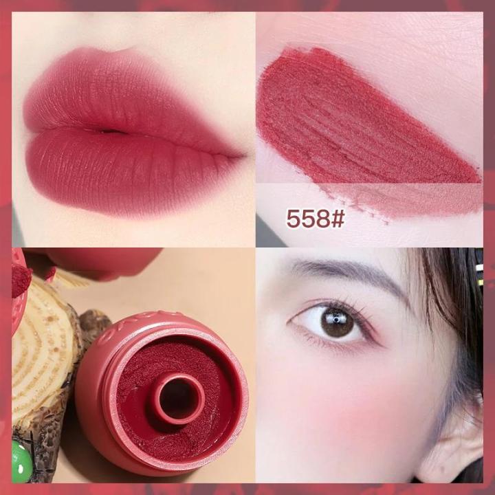 Cute%20Chubby%20Mushroom%20Lip%20Gloss%20Red%20Lips%20Tint%20Creamy%20Jelly%20Lip%20Glaze%20Matte%20Liquid%20Lipstick%20Mud%20Waterproof%20Lasting%20Makeup%20Cosmetic%20-%20Image%205
