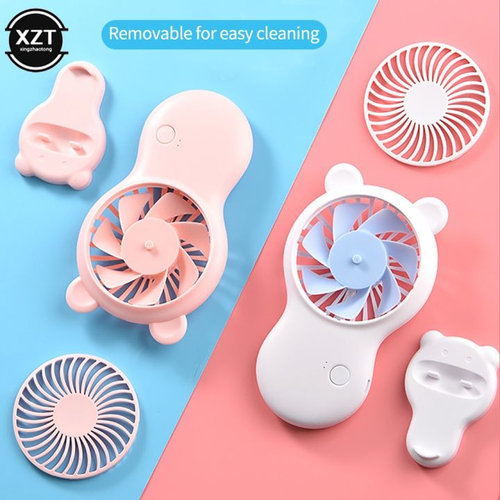 Cartoon%20Bear-shaped%20Fan%20Handheld%20Mini%20Fan%20Portable%20Pocket%20USB%20Charging%20Fan%20Summer%20Air%20Cooler%20Outdoor%20Travel%20Fan%20-%20Image%202
