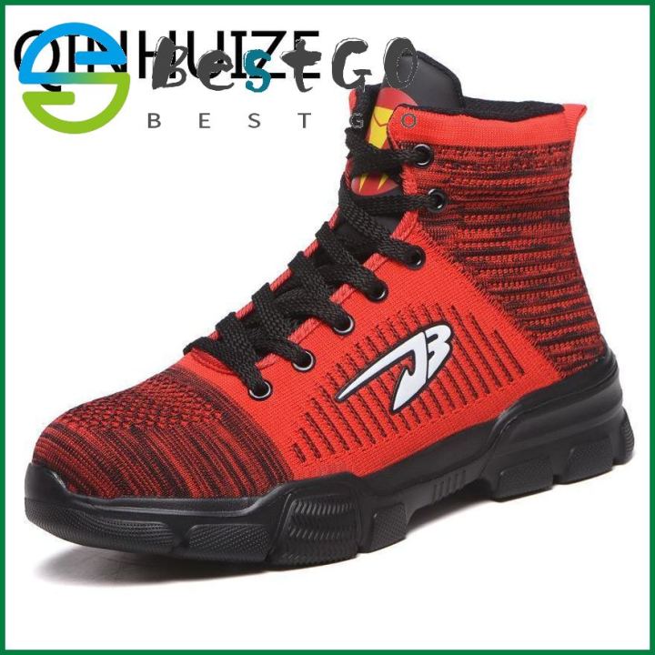 Flying Woven Anti-smashing Anti-puncture Safety Shoes Bag Steel Toe We Resistant Work Shoes Comfortable Kevlar Sole