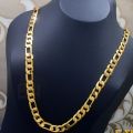 Gold Plated 24/18Inch Long 8MM Lara Chain for Gents Free Gift Box. 