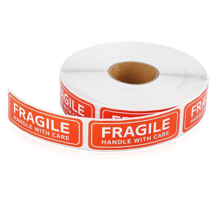 FRAGILE Warning Sticker Labels for Shipping #1 (7.5cm x 2.5cm - 25Pcs) [S 088]